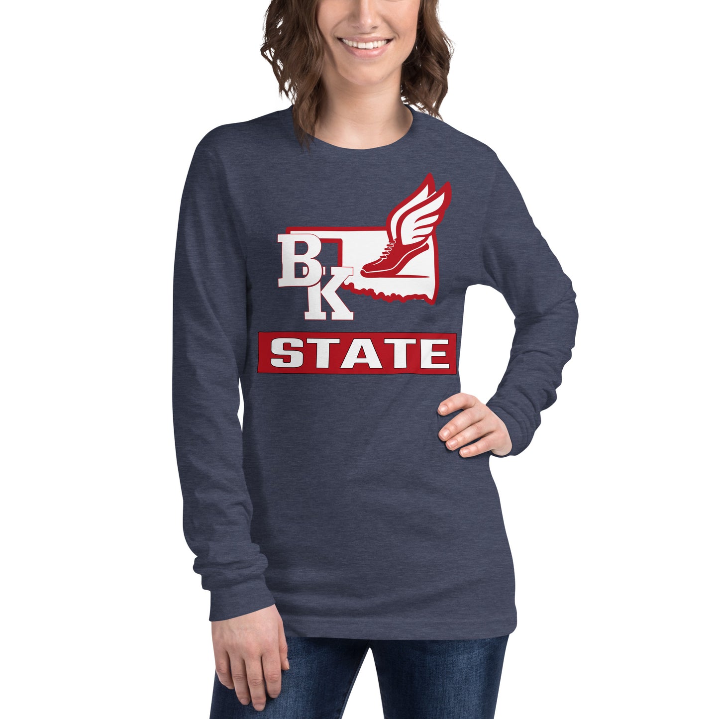 BK STATE Long Sleeve Bella + Canvas Unisex Long Sleeve Tee